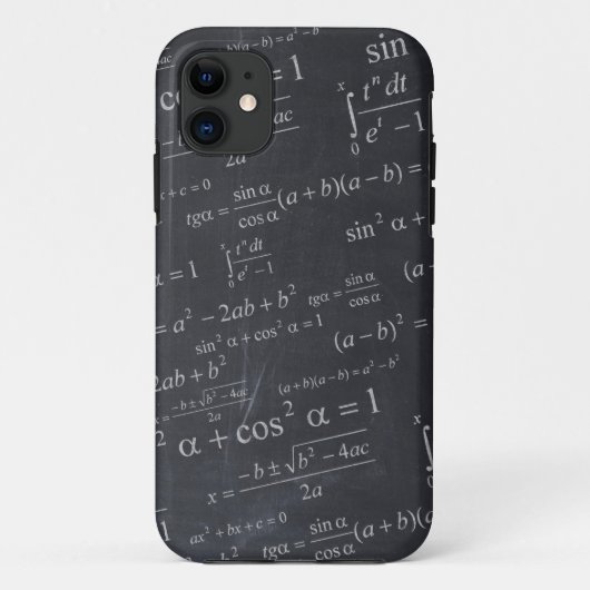 Mathematik-Formeln auf Tafel - lustiges Case-Mate iPhone Hülle (Rückseite)