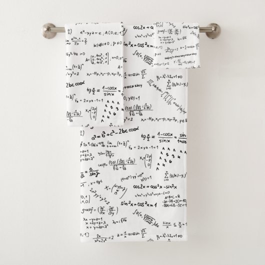 Mathematik Formeln und Zahlen Badezimmer Badhandtuch Set (Insitu)