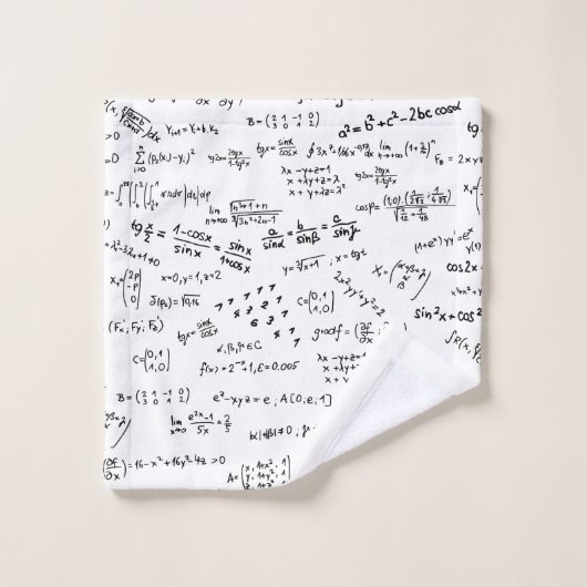 Mathematik Formeln und Zahlen Badhandtuch Set (Waschlappen)