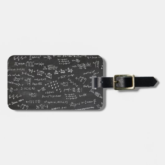 Mathematik Formeln und Zahlen Gepäckanhänger (Vorderseite horizontal)