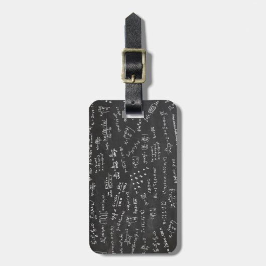 Mathematik Formeln und Zahlen Gepäckanhänger (Vorderseite vertikal)