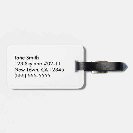 Mathematik Formeln und Zahlen Gepäckanhänger (Rückseite horizontal)