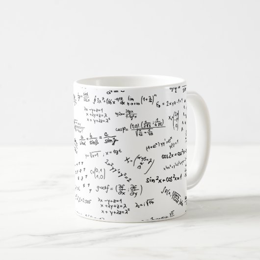 Mathematik Formeln und Zahlen Kaffeetasse (VorderseiteRechts)