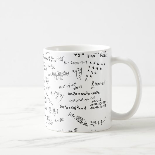 Mathematik Formeln und Zahlen Kaffeetasse (Rechts)