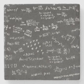 Mathematik Formeln und Zahlen Steinuntersetzer (Vorderseite)