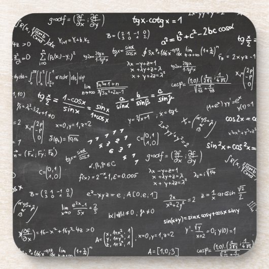 Mathematik Formeln und Zahlen Untersetzer (Vorderseite)