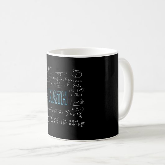 Mathematik formuliert Mathematik Kaffeetasse (VorderseiteRechts)