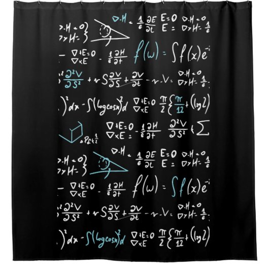 Mathematik formuliert Mathematik Physik Lehrer Duschvorhang (Vorderseite)
