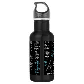 Mathematik formuliert Mathematik Physik Lehrer Edelstahlflasche (Rückseite)