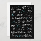 Mathematik formuliert Mathematik Physik Lehrer Einladung (Vorne/Hinten)