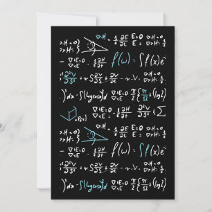 Mathematik formuliert Mathematik Physik Lehrer Feiertagskarte