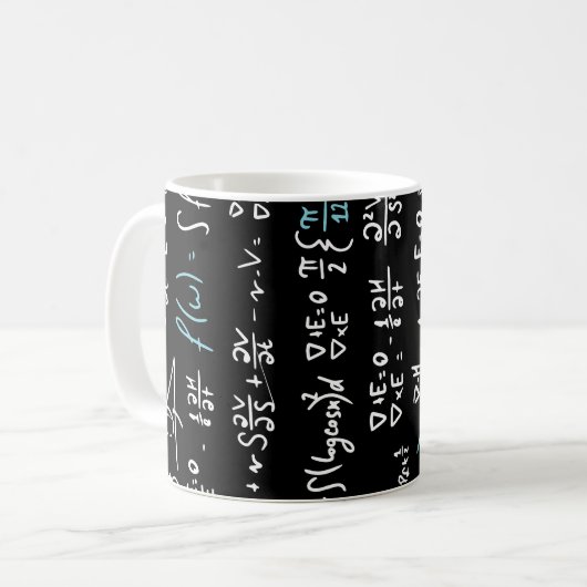 Mathematik formuliert Mathematik Physik Lehrer Kaffeetasse (Vorderseite Links)