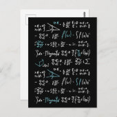 Mathematik formuliert Mathematik Physik Lehrer Postkarte (Vorne/Hinten)