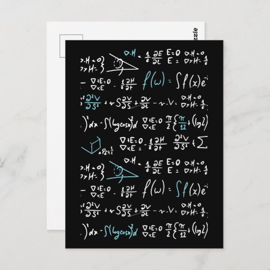 Mathematik formuliert Mathematik Physik Lehrer Postkarte (Vorne/Hinten)