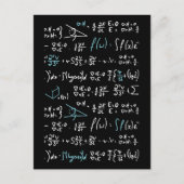Mathematik formuliert Mathematik Physik Lehrer Postkarte (Vorderseite)