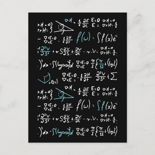 Mathematik formuliert Mathematik Physik Lehrer Postkarte (Vorderseite)