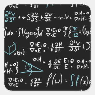 Mathematik formuliert Mathematik Physik Lehrer Quadratischer Aufkleber
