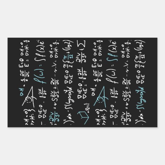 Mathematik formuliert Mathematik Physik Lehrer Rechteckiger Aufkleber (Vorderseite)