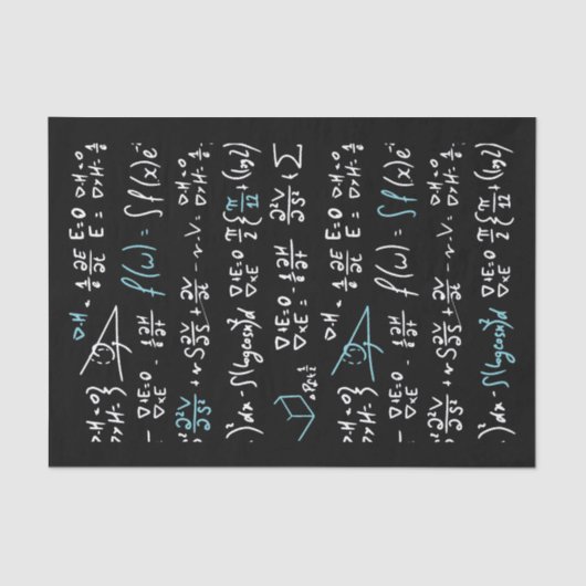 Mathematik formuliert Mathematik Physik Lehrer Seidenpapier (Vorderseite)