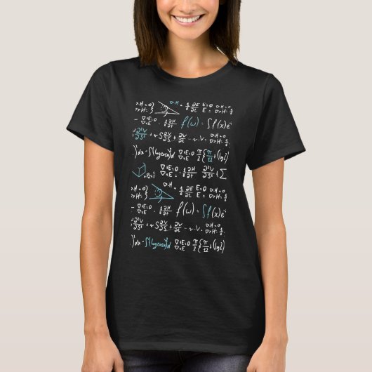 Mathematik formuliert Mathematik Physik Lehrer T-Shirt (Vorderseite)