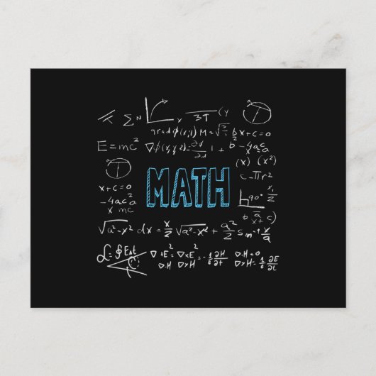 Mathematik formuliert Mathematik Postkarte (Vorderseite)