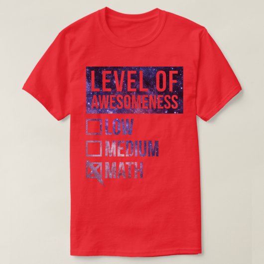 Mathematik Funny Art Level of Mathe 1 T-Shirt (Design vorne)