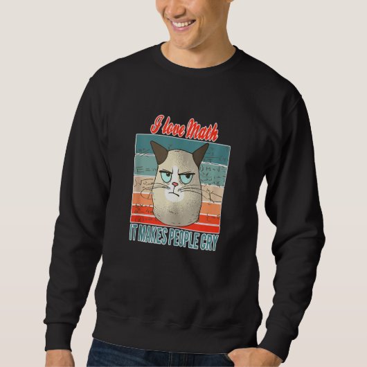 Mathematik für eine Mathe Genius Science Cat Sweatshirt (Vorderseite)