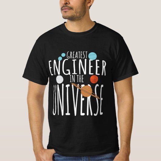 Mathematik Geek Design - Bester Ingenieur im Unive T-Shirt (Vorderseite)