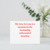 Mathematik-Geek-Liebe Postkarte (Stehend Vorderseite)