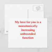 Mathematik-Geek-Liebe Postkarte (Vorne/Hinten)