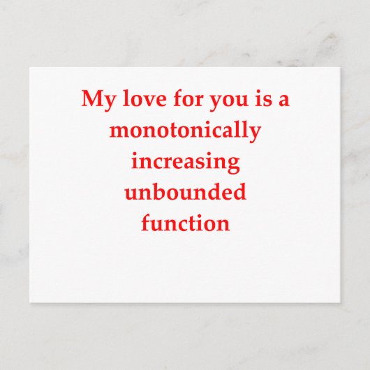 Mathematik-Geek-Liebe Postkarte (Vorderseite)