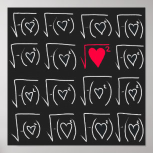 Mathematik Geek Romantik: echte Liebe finden Poster