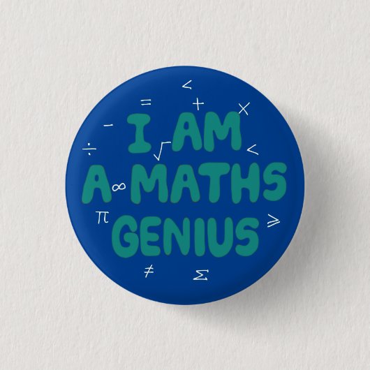 Mathematik Genie, Mathematik-Zauberkind Button (Vorderseite)