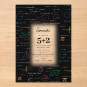 Mathematik gleicht mathematische Formeln zum Gebur Acryleinladungen (Vorderseite)