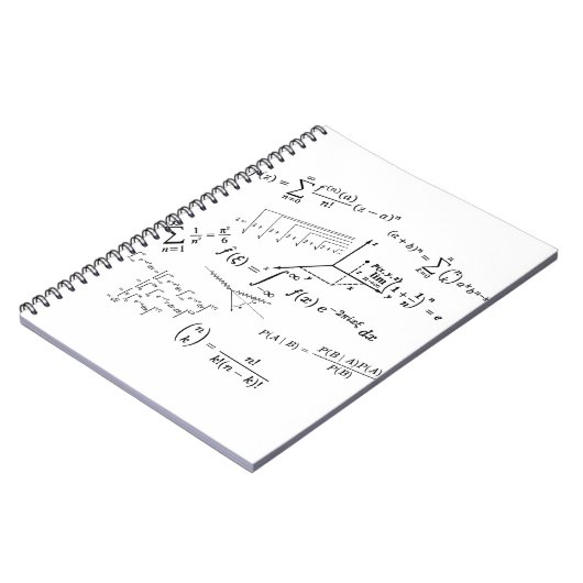 Mathematik-Gleichungen und Formeln Notizblock (Linke Seite)