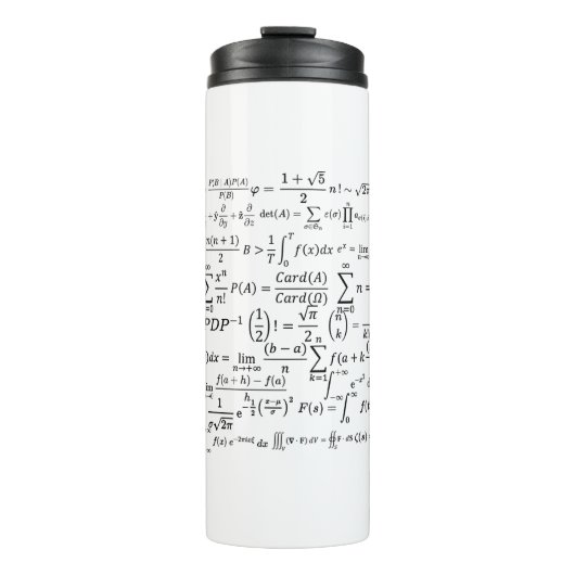 Mathematik-Gleichungen und Formeln Thermosbecher (Vorderseite)