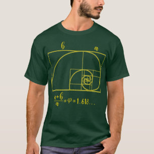 Mathematik Goldene Spirale T  T-Shirt