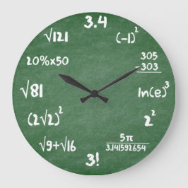 Mathematik Green Slate Mathematik Wall Clock Große Wanduhr
