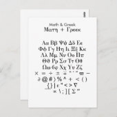 Mathematik & Griechisch - Zazzle-Schriftart-Muster Postkarte (Vorne/Hinten)