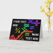 Mathematik Grußkarte Karte (Gelbe Blume)