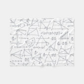 Mathematik Handgeschriebene Berechnungen Illustrat Fleecedecke (Vorderseite (Horizontal))