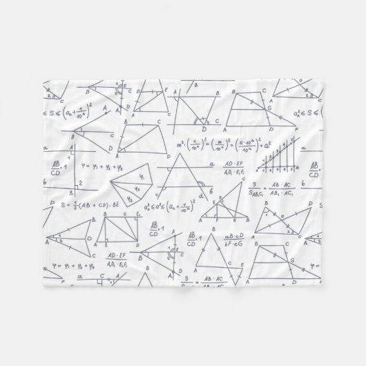 Mathematik Handgeschriebene Berechnungen Illustrat Fleecedecke (Vorderseite (Horizontal))