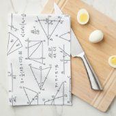 Mathematik Handgeschriebene Berechnungen Illustrat Geschirrtuch (Viertel Falte)