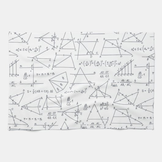 Mathematik Handgeschriebene Berechnungen Illustrat Geschirrtuch (Horizontal)