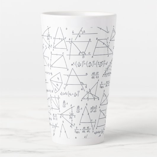 Mathematik Handgeschriebene Berechnungen Illustrat Milchtasse (Vorderseite)