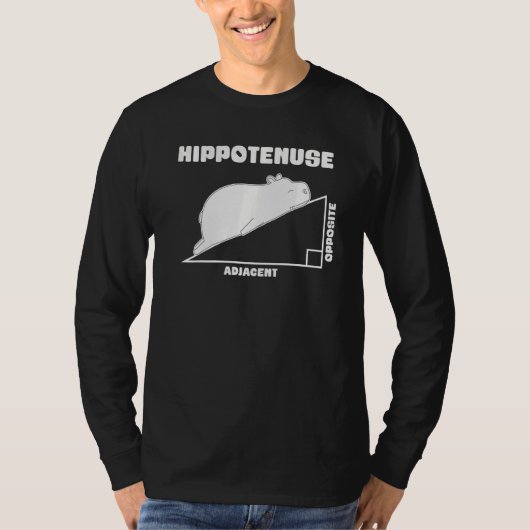 Mathematik Hippotenuse Hippo T-Shirt (Vorderseite)