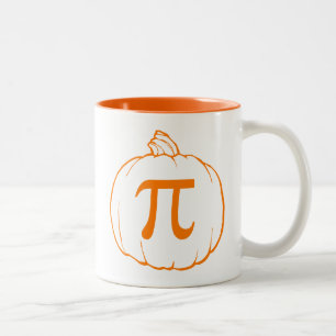 Mathematik-Humor Kürbis-PUs (Torte) Zweifarbige Tasse