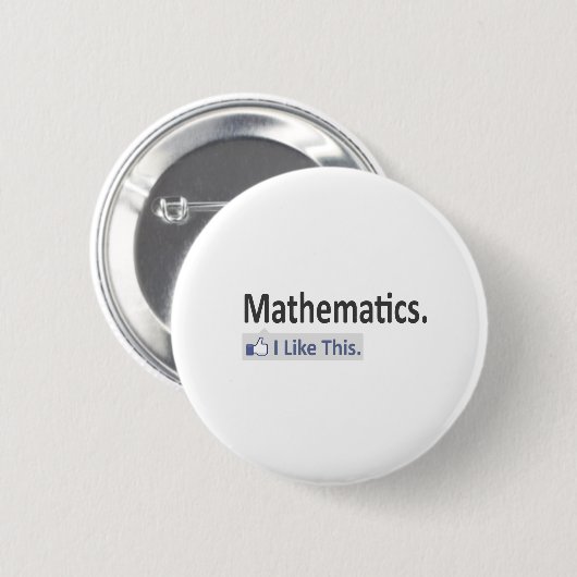 Mathematik... Ich mag das Button (Vorne & Hinten)