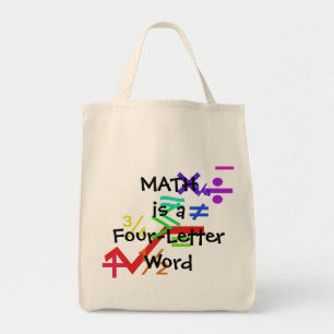 Mathematik ist eine vierbuchstabige Word Tote Tasc Tragetasche