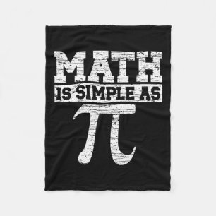 Mathematik ist einfach als Pi Mathe Lehrer Happy P Fleecedecke